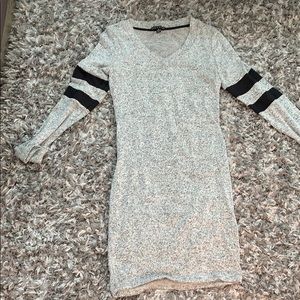 Gray sweater dress long sleeve